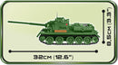 SU-100 Tank Destroyer, 655 Piece Block Kit Side View Dimensions