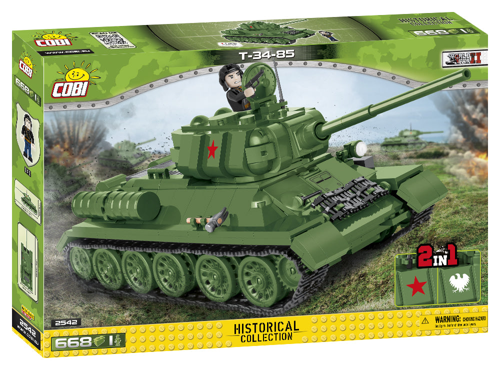 T-34/85 Tank, 668 Piece Block Kit By Cobi