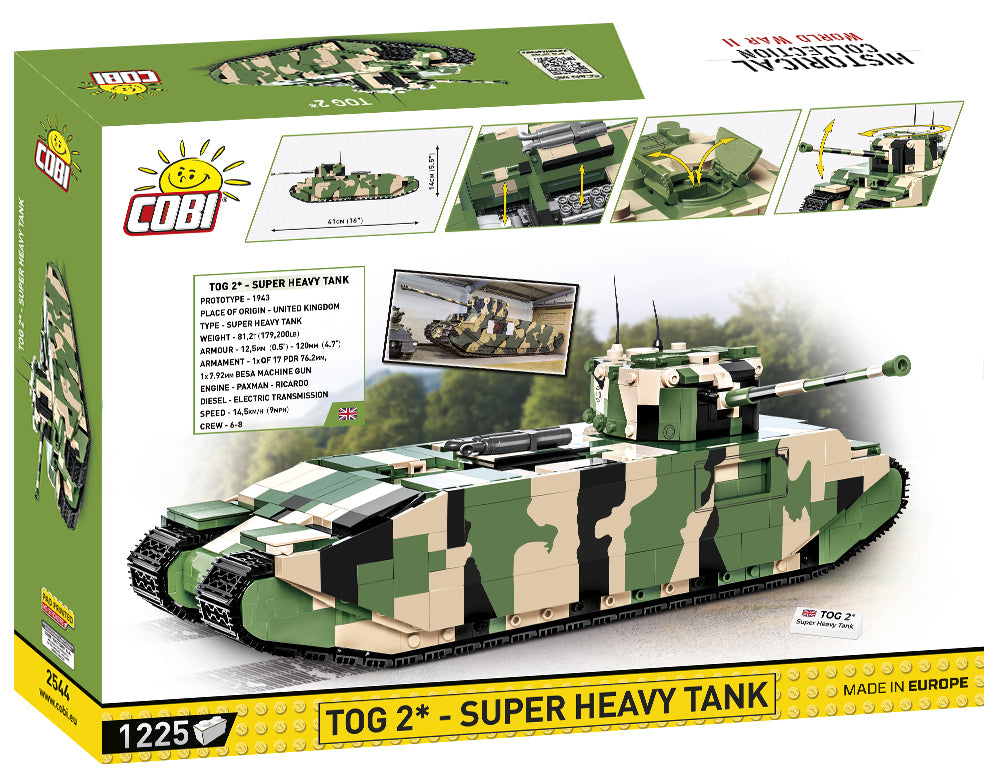 TOG 2 Super Heavy Tank, 1225 Piece Block Kit Back Of Box