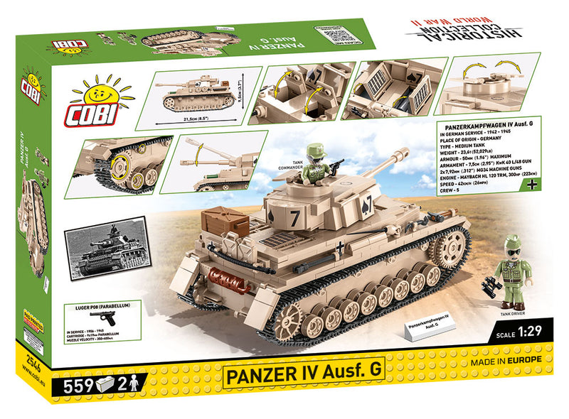 Panzer IV Ausf. G, 559 Piece Block Kit Back Of Box