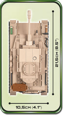 Panzer IV Ausf. G, 559 Piece Block Kit Top View Dimensions