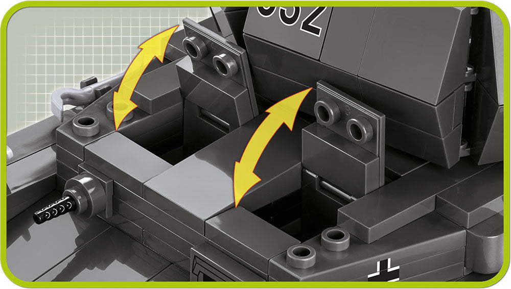 Flakpanzer IV Wirbelwind, 590 Piece Block Kit Front Hatch Feature