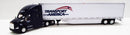 Kenworth T680 Sleeper Cab (Black) W/ 53’ Dry Van, Transport America Livery, 1:87 (HO) Scale Model By Trucks N Stuff