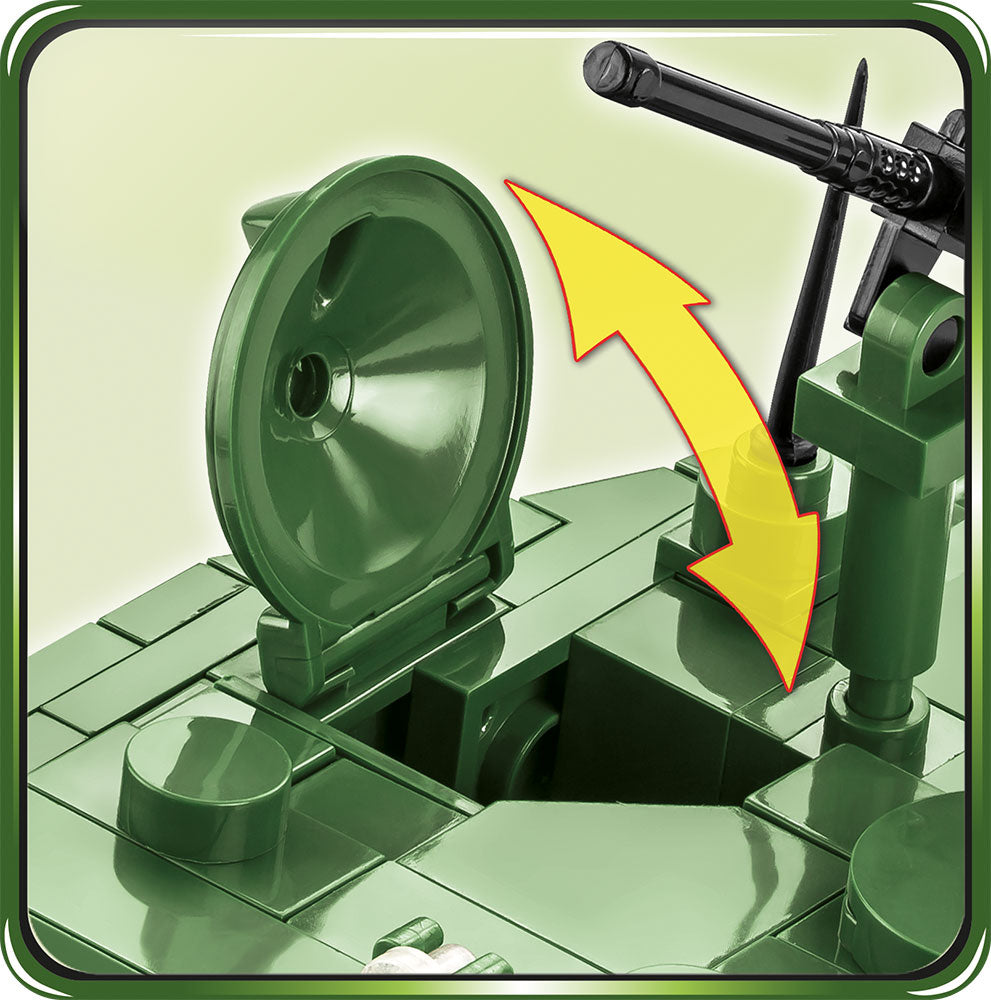 M4A3E2 “Jumbo” Sherman Tank 720 Piece Block Kit Turret Hatch Detail