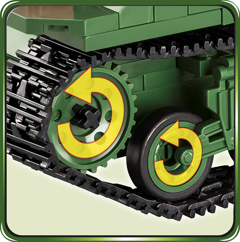 M4A3E2 “Jumbo” Sherman Tank 720 Piece Block Kit Track Detail