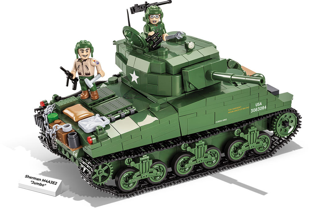 M4A3E2 “Jumbo” Sherman Tank 720 Piece Block Kit Completed Kit