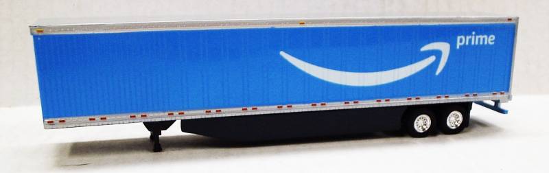 Amazon Prime 53' Dry Van Blue Livery 1:87 (HO Scale) Model By Trucks N Stuff