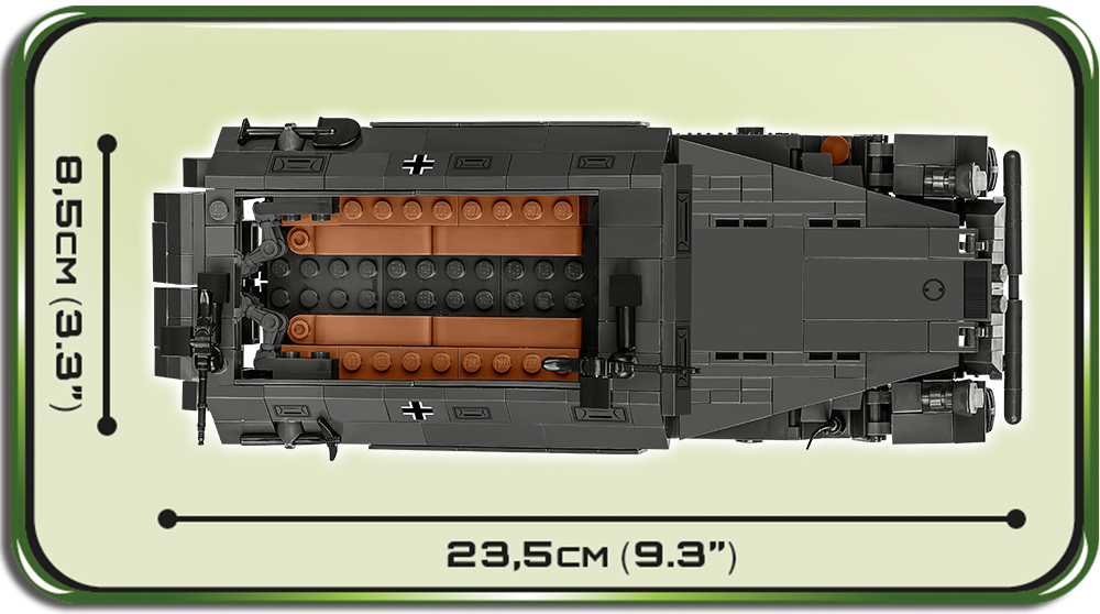 Sd.Kfz. 251/1 Ausf. A Halftrack, 590 Piece Block Kit Top View