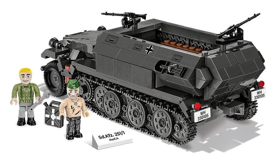 Sd.Kfz. 251/1 Ausf. A Halftrack, 590 Piece Block Kit Left Rear View