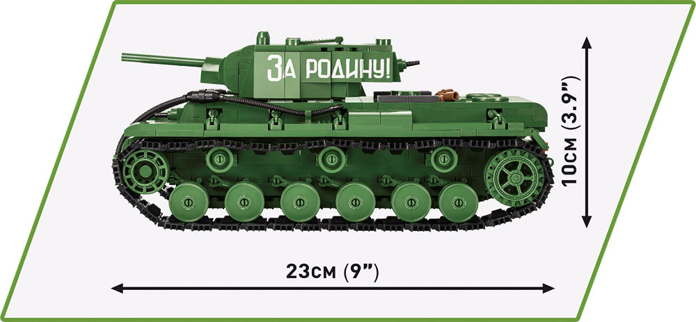 KV-1, 656 Piece Block Kit Side Dimensions