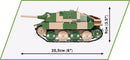 Jagdpanzer 38(t) “Hetzer”, 555 Piece Block Kit Side View Dimensions