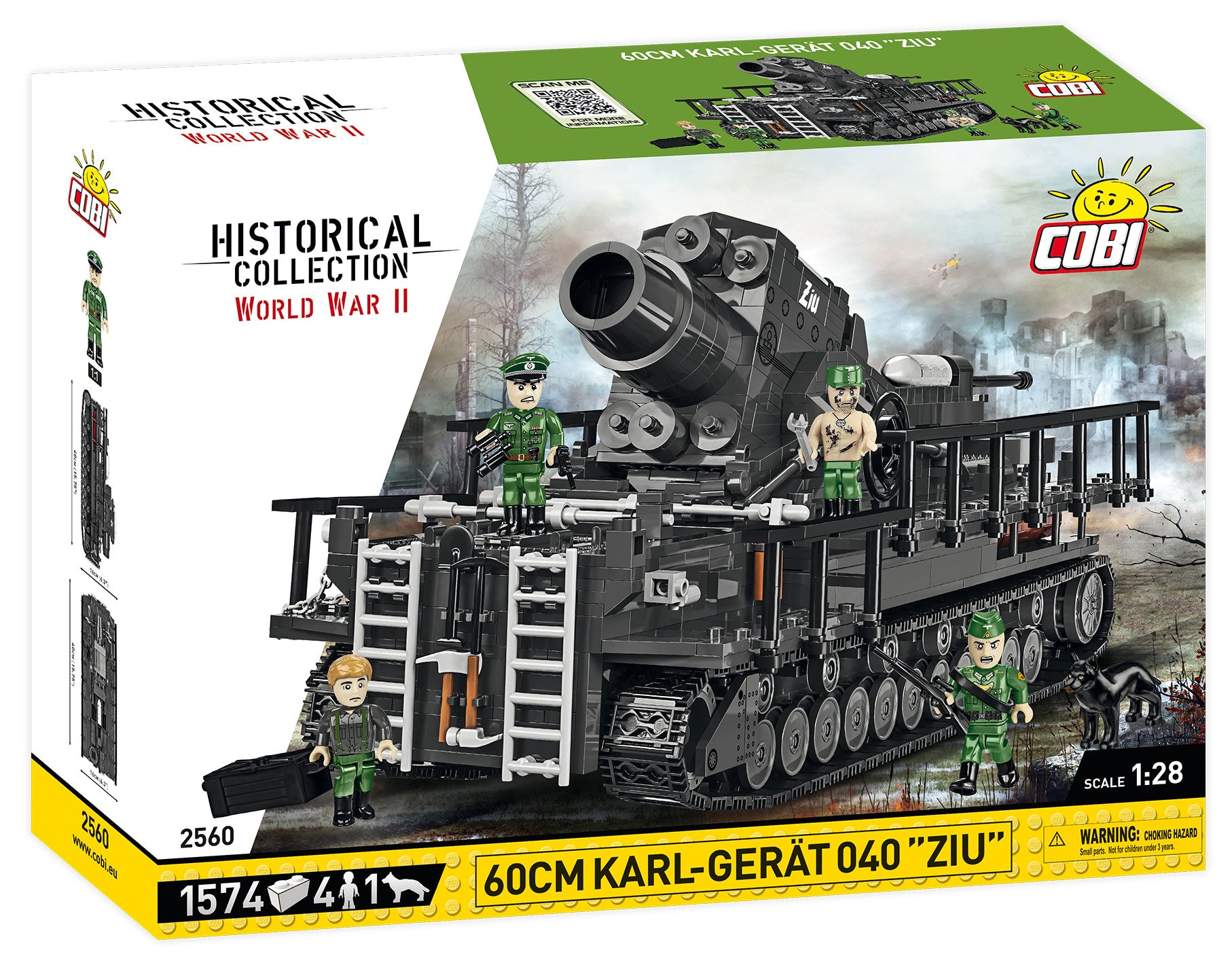 60 cm Karl-Gerät 040 “ZIU” Self-Propelled Mortar 1574 Piece Block Kit