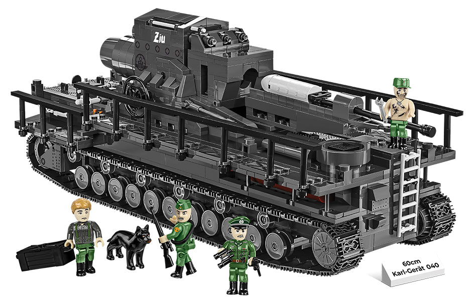 60 cm Karl-Gerät 040 “ZIU” Self-Propelled Mortar 1574 Piece Block Kit Right Rear View