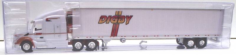 Peterbilt 579 Sleeper Cab (White) 53’ Refrigerated Van Digby Transportation, 1:87 (HO) Scale Model