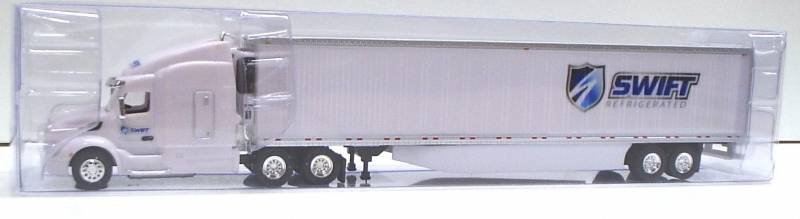 Peterbilt 579 Sleeper Cab (White) 53’ Refrigerated Van Swift Transportation, 1:87 (HO) Scale Model