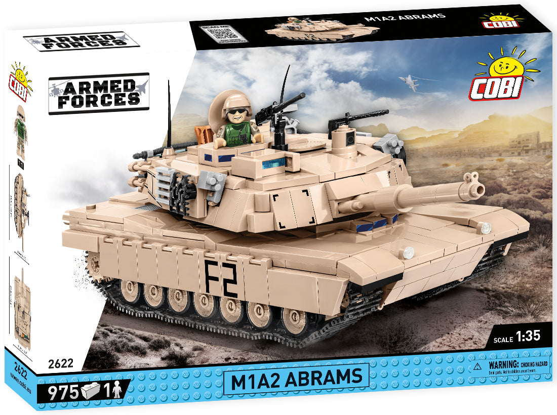 M1A2 Abrams Main Battle Tank, 975 Piece Block Kit