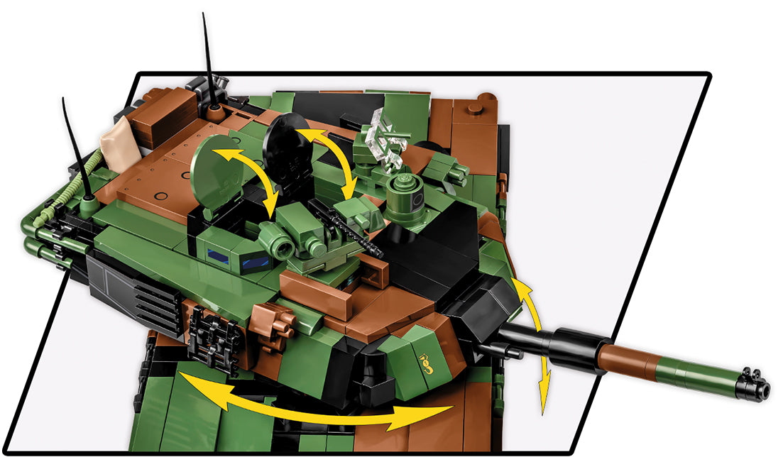 M1A2 SEPv3 Abrams Main Battle Tank, 1017 Piece Block Kit Turret Close Up