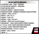 M1A2 SEPv3 Abrams Main Battle Tank, 1017 Piece Block Kit Technical Information