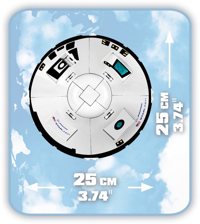 Boeing CST-100 Starliner, 227 Piece Block Kit Top View