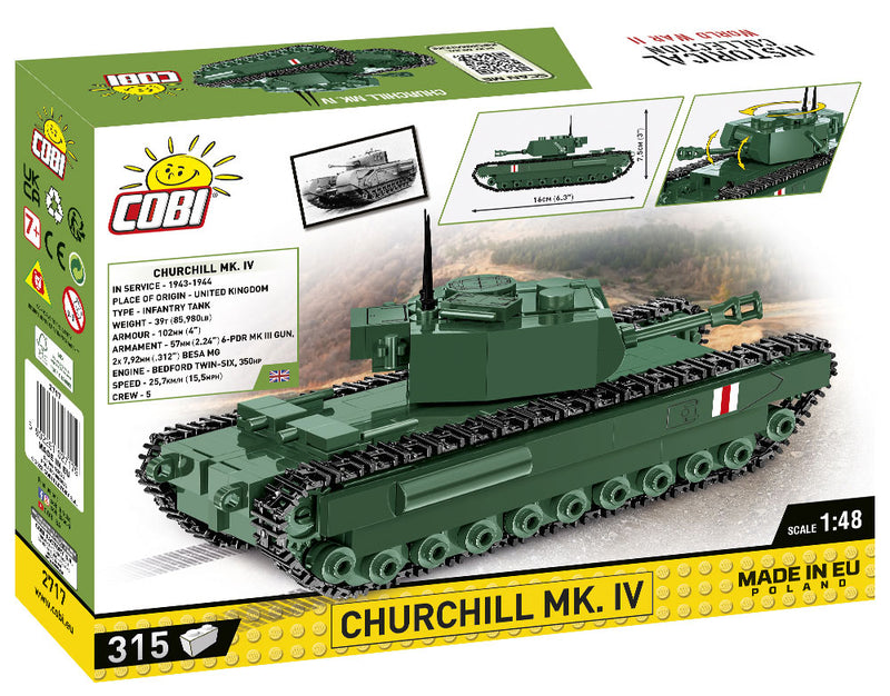 A22 Churchill MK. IV Tank, 315 Piece Block Kit Back Of Box