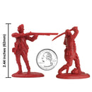 American War Of Independence British Light Infantry, 1/30 Scale Model Plastic Figures By LOD Enterprises Dimension Comparison