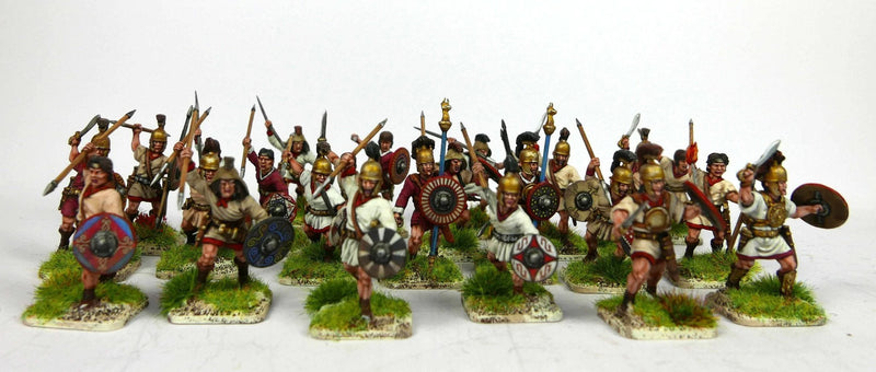 Iberian Unarmored Warriors, 28 mm Scale Model Plastic Figures Painted Example