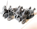 Celtic Chariot, 28 mm Scale Model Plastic Figures Right Rear View