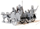 Celtic Chariot, 28 mm Scale Model Plastic Figures Left Rear View