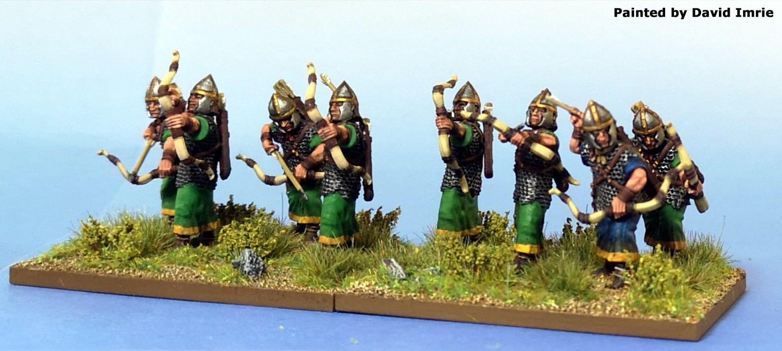 Early Imperial Roman Auxiliary Archers, 28 mm Scale Model Plastic Figures Painted Example