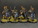 Early Imperial Roman Legionaries Attacking, 28 mm Scale Model Plastic Figures Painted Example