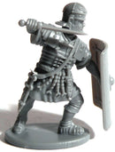 Early Imperial Roman Legionaries Attacking, 28 mm Scale Model Plastic Figures Attack Close Up