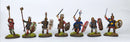 Gallic Armoured Warriors, 28 mm Scale Model Plastic Figures Painted Figures