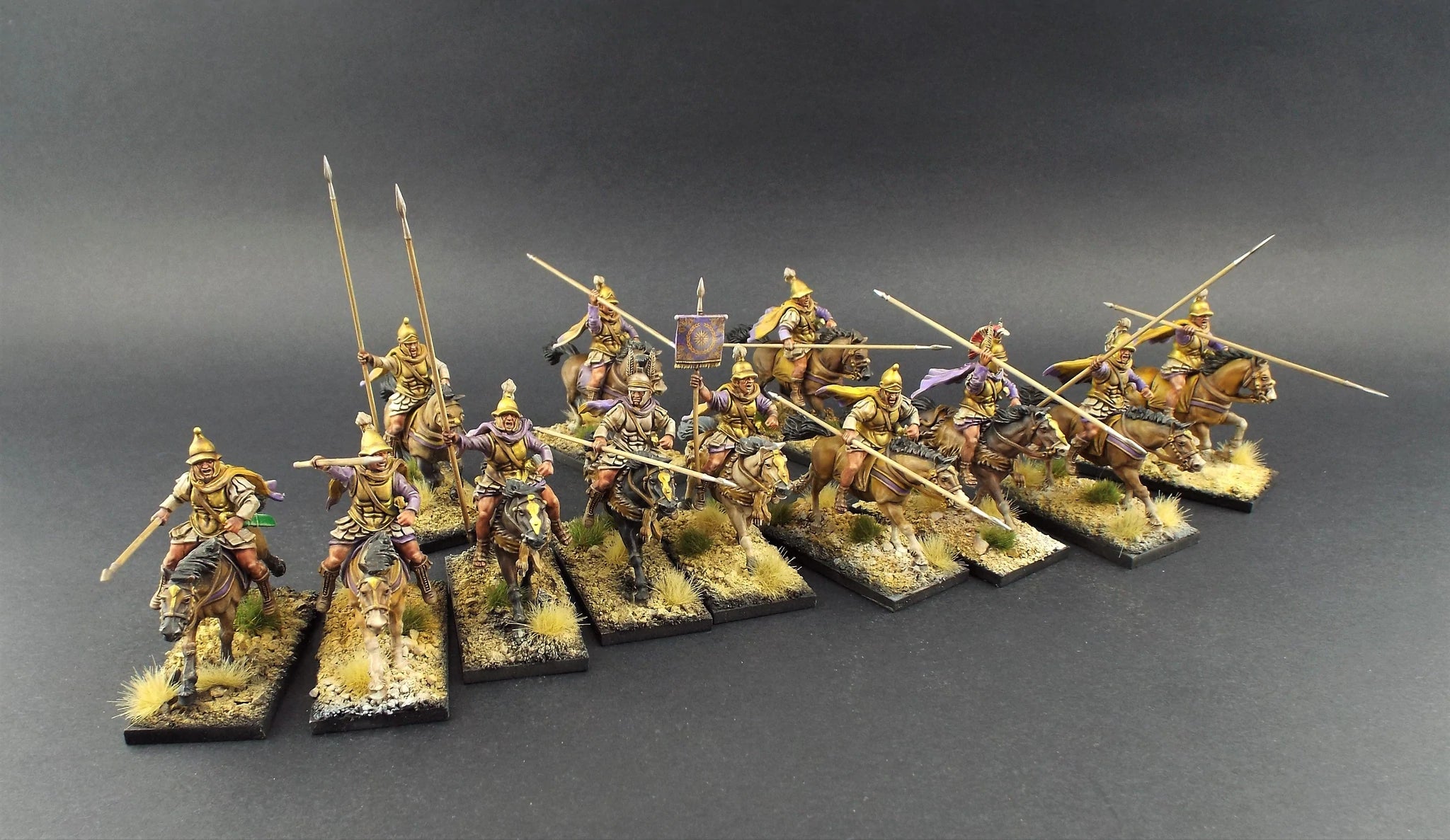 Macedonian Greek Successor Heavy Cavalry, 28 mm Scale Model Plastic Figures Painted Example