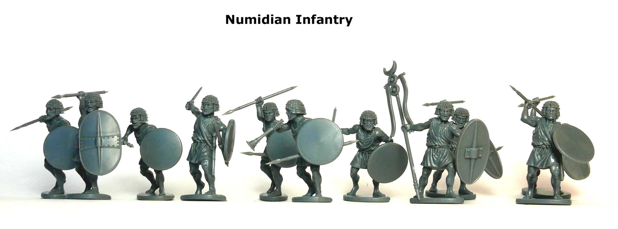 Numidian Infantry, 28 mm Scale Model Plastic Figures Unpainted 