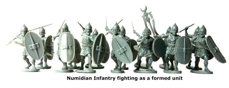 Numidian Infantry, 28 mm Scale Model Plastic Figures Unpainted Example