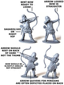 Persian Armoured Archers, 28 mm Scale Model Plastic Figures Detail