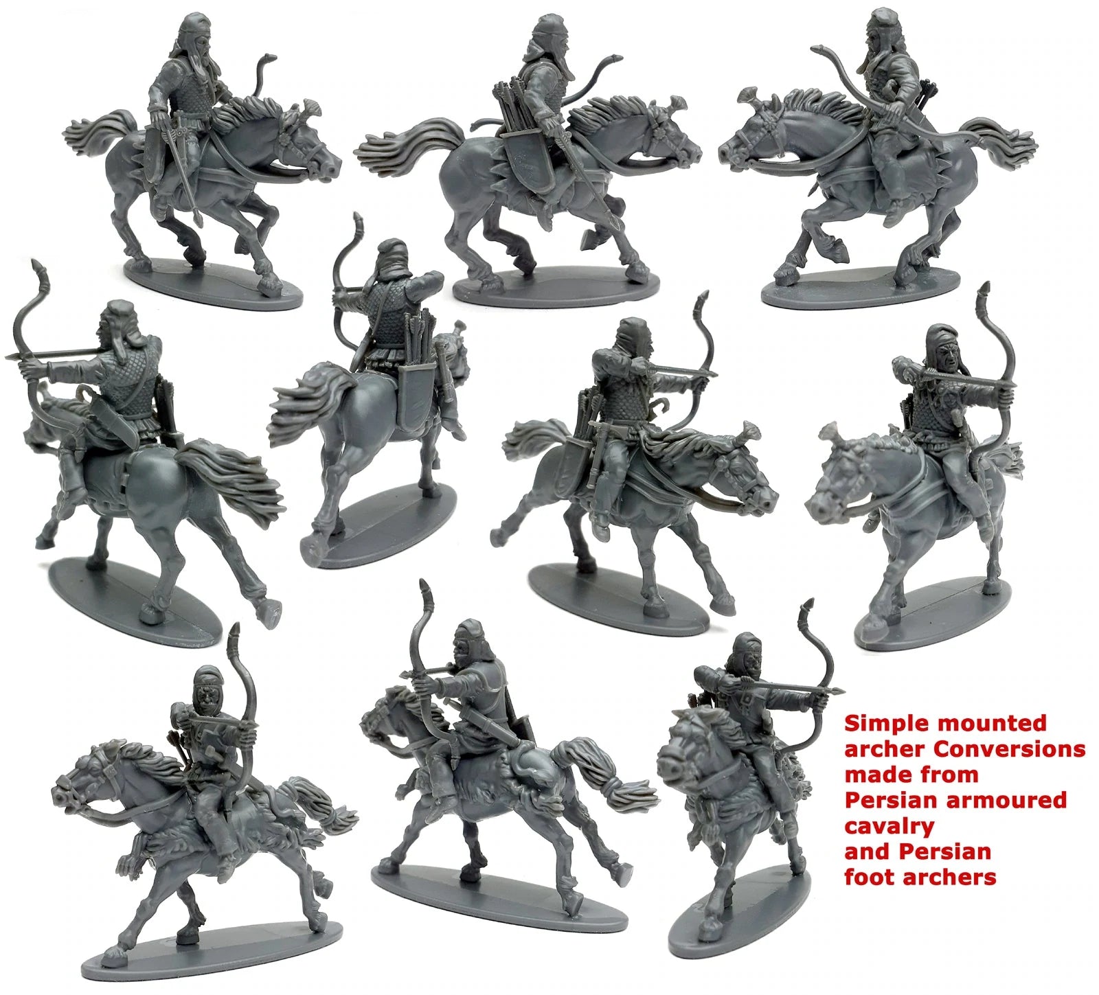 Persian Armored Cavalry, 28 mm Scale Model Plastic Figures Archer Conversion