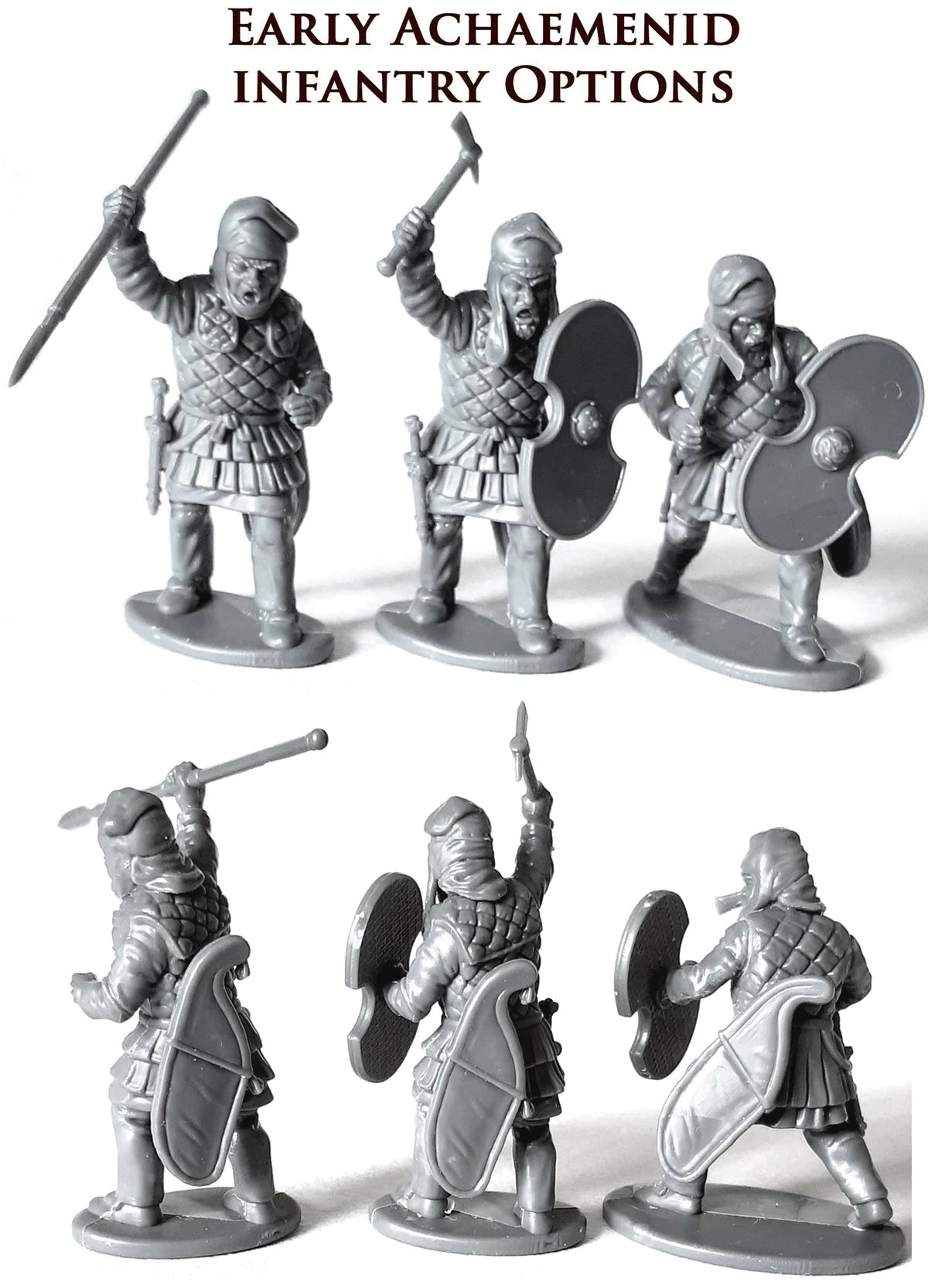 Persian Armoured Spearman, 28 mm Scale Model Plastic Figures Various Weapons