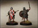 Huscarls (Late Saxons / Anglo Danes), 28 mm Scale Model Plastic Figures Back View