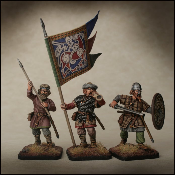 Vikings, 28 mm Scale Model Plastic Figures Painted Command 