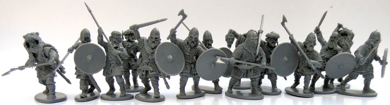 Vikings, 28 mm Scale Model Plastic Figures Assembled Unpainted