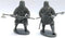Vikings, 28 mm Scale Model Plastic Figures Unpainted Armored Axemen