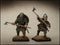 Vikings, 28 mm Scale Model Plastic Figures Painted Axemen
