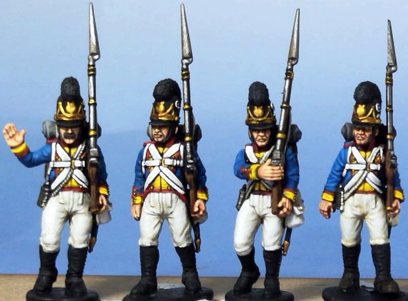 Bavarian Infantry 1809 - 1815, 28 mm Scale Model Plastic Figures Close Up  Marching Pose