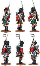 Napoleonic British Highland Flank Companies, 28 mm Scale Model Plastic Figures Regiment Colors