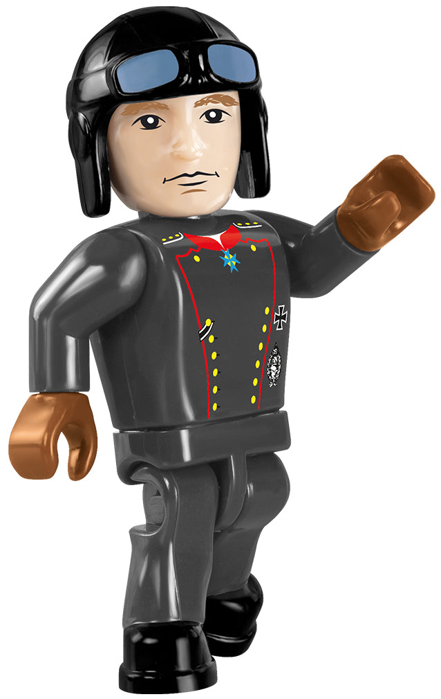 Fokker Dr.1 Red Barron, 174 Piece Block Kit Red Barron Mini Figure