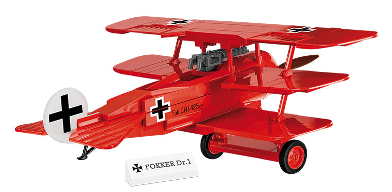 Fokker Dr.1 Red Barron, 174 Piece Block Kit Right Rear View