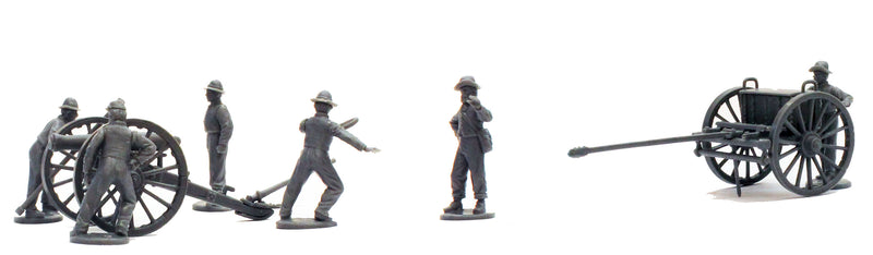American Civil War Artillery 1861-1865, 28 mm Scale Model Plastic Figures Unpainted 