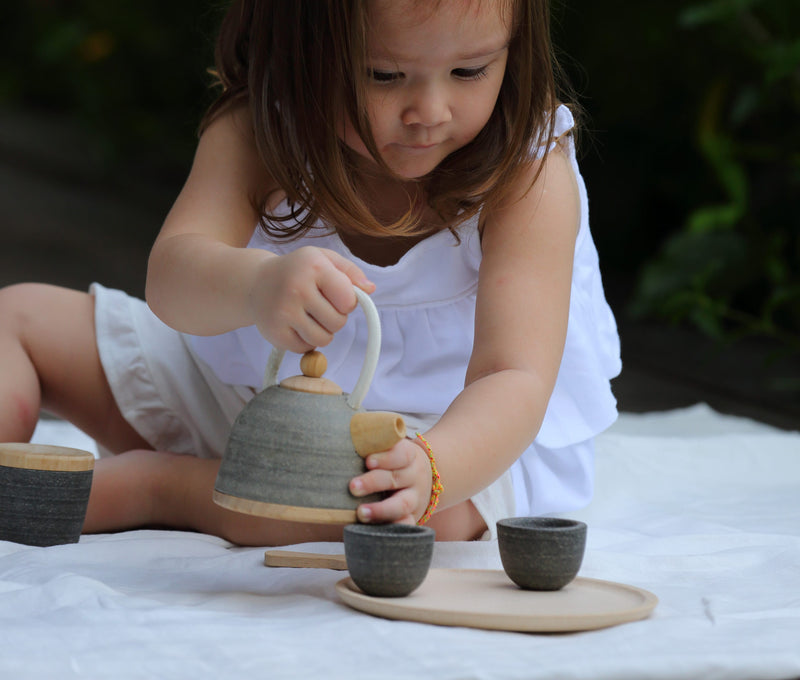 Classic Tea Set Wooden Pretend Play Set By Plan Toys