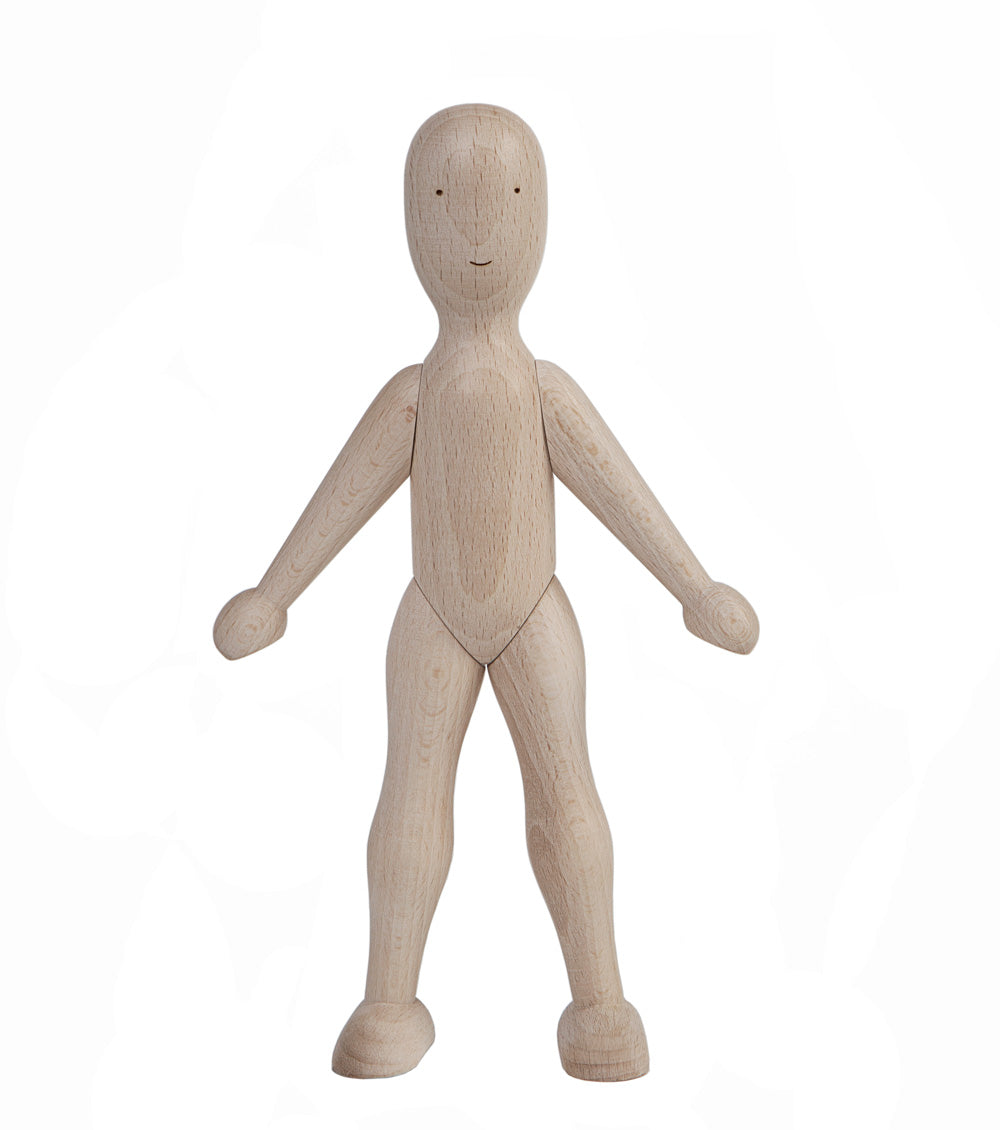 Beech Wooden Figure La La With Shirt & Trousers